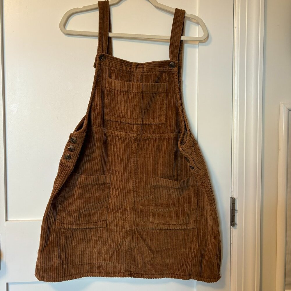 Wild Fable Brown Corduroy Overall Dress
